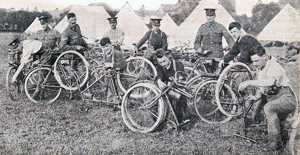 10th Irish Division with folding bicycles