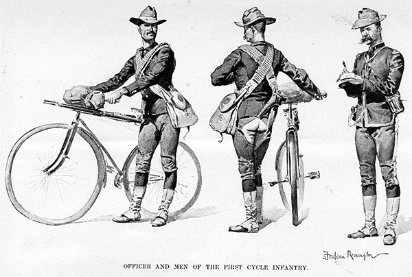 1895_may_harpers_weekly military cyclists