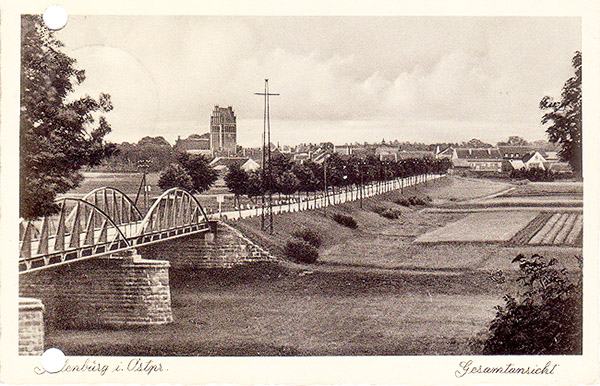 Allenburg-1936-Straße und ihre Umgebung