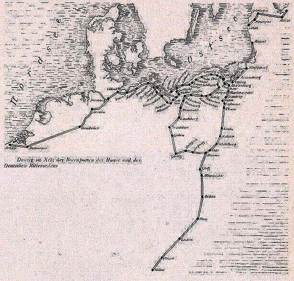 Postal service of the Hanse and the German Ritterordens postal history Postal service of the German Order