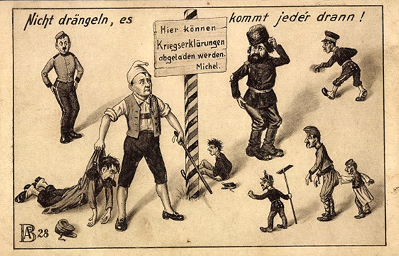 German Michel Deutscher Michel Propaganda 1914