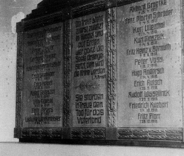 Erentafel 1914-1918