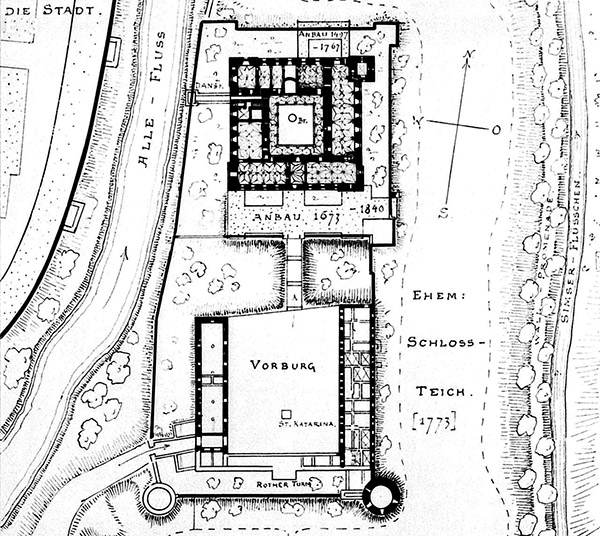 Heilsberg Schlossplan Konrad Steinbrecht ca. 1900x