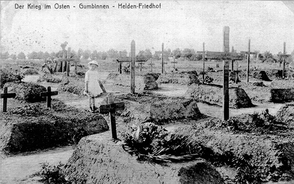 Heldenfriedhof Gumbinnen The old books 1914