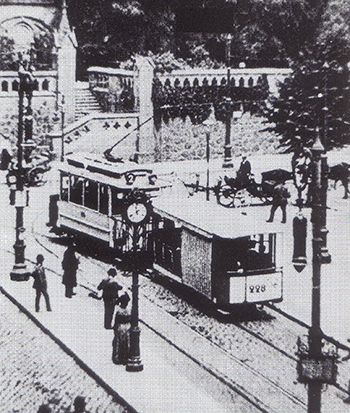 Koenigsberg Kaiser-Wilhelm-Platz Train Line 2 with Summer Bw 228