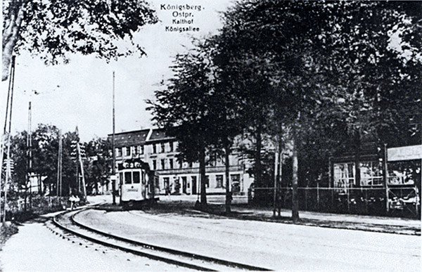 Königsberg tram photo Koenigsberg Kalthof Koenigsallee