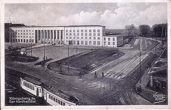 Koenigsberg Nordbachhof with Strassenbahn 1930