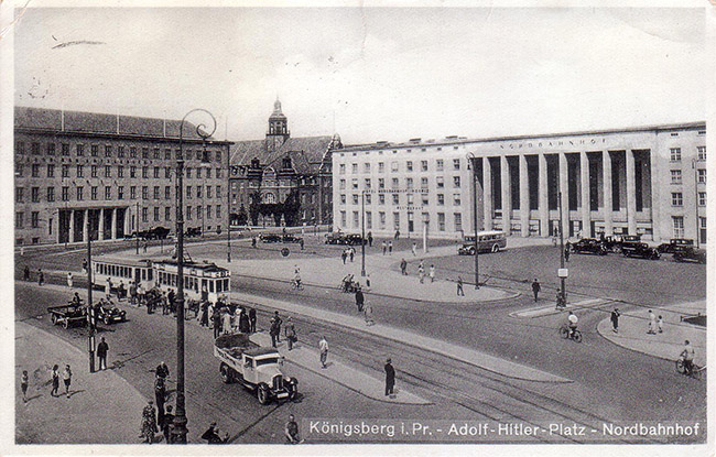 Koenigsberg Nordbahnhof Adolf Hitler Platz 1939