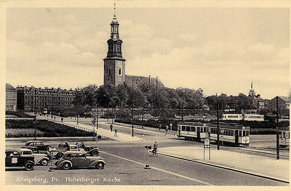 Koenigsberg Strassenbahn Haberberger Kirche