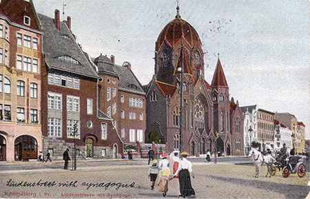 Königsberg_Lindenstraße mit Sinagoge_1910