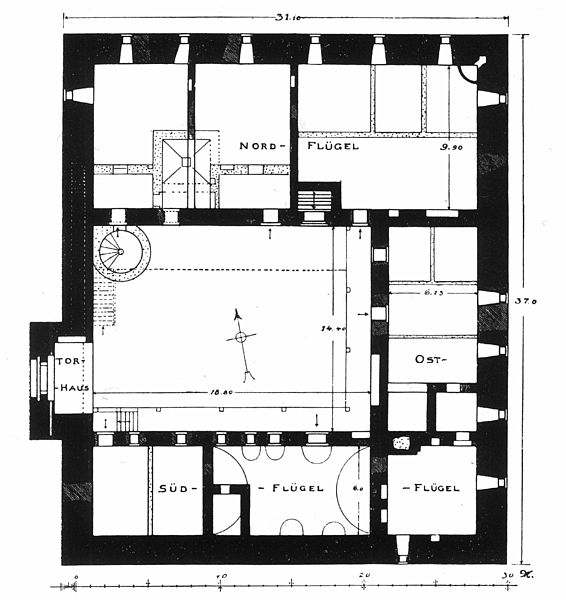 Rastenburg-Schloss Plan Rastenburg Castle