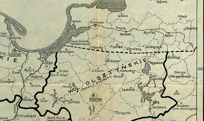 Soviet-Polish border in East Prussia 1945 Polish-Soviet border in East Prussia