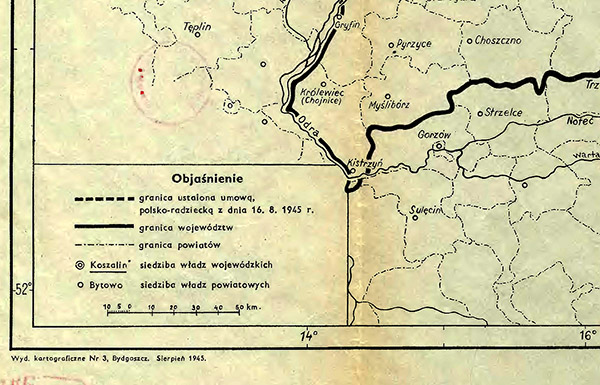 Sowjetisch-polnische Grenze in Ostpreußen 1945_Legende