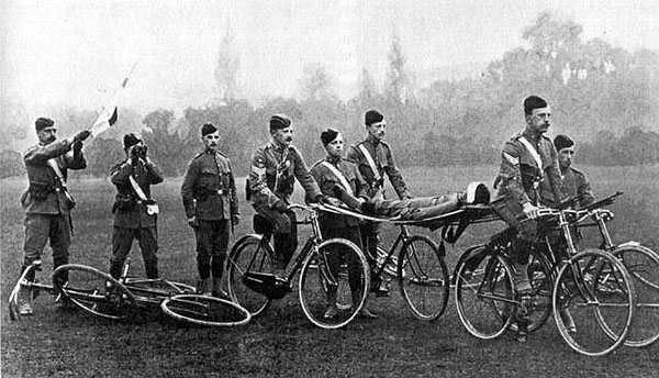 WWI bicycle ambulance