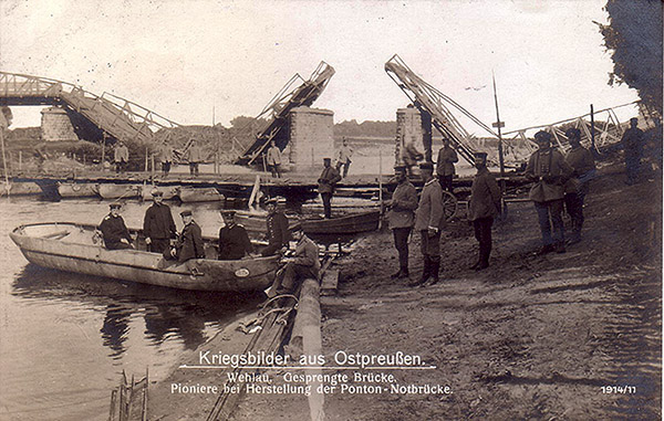 Wehlauer Notbrücke 1916 Wehlauer Brücken