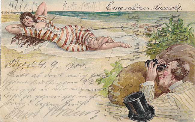 erotica and humor on old postcards