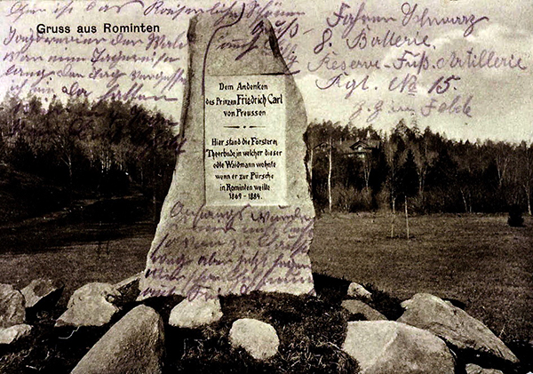 Memorial stones of the Romincka forest friedrich-carl stein