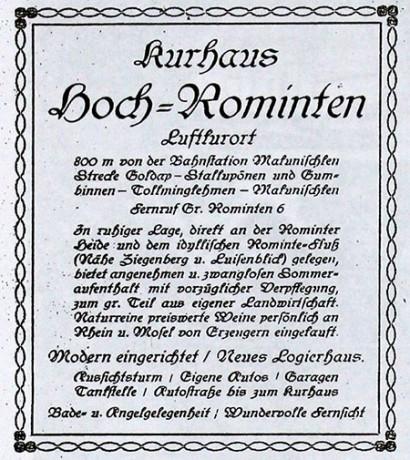 hoch rominten reklama