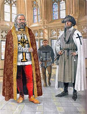 Grand Master of the Teutonic Order with Bart the Knight and his half-brother