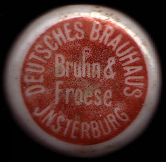 Deutsches Brauhaus Bruhn & Froese Insterburg beer insterburg