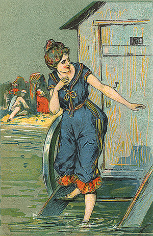 woman in bathing machine