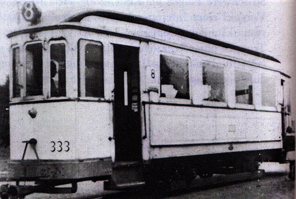 Königsberg tram trailer car 333 route 8