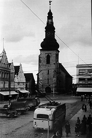 Trolleybus am Alten Markt Insterburg